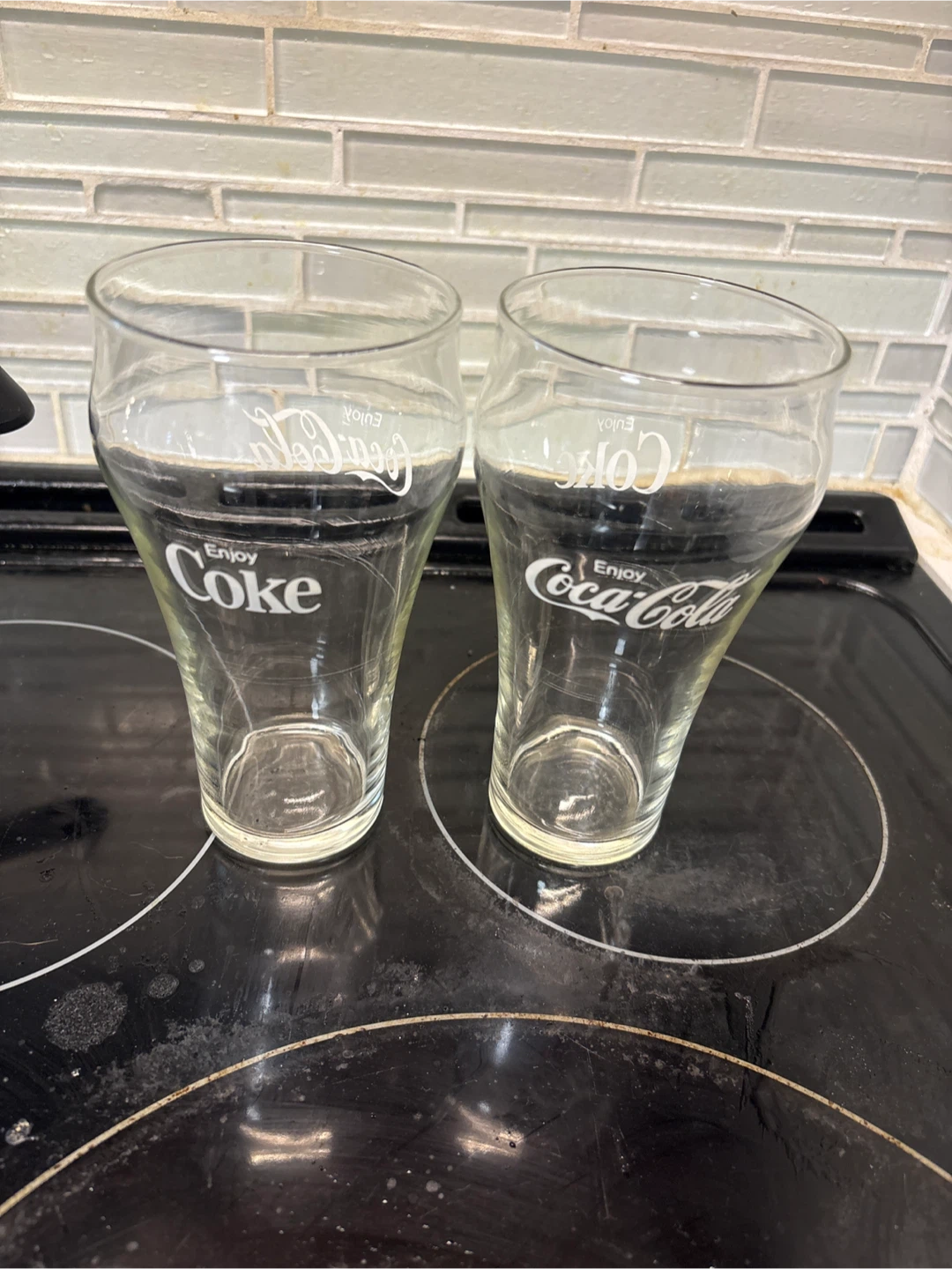 Two Coca-Cola Drinking Glasses