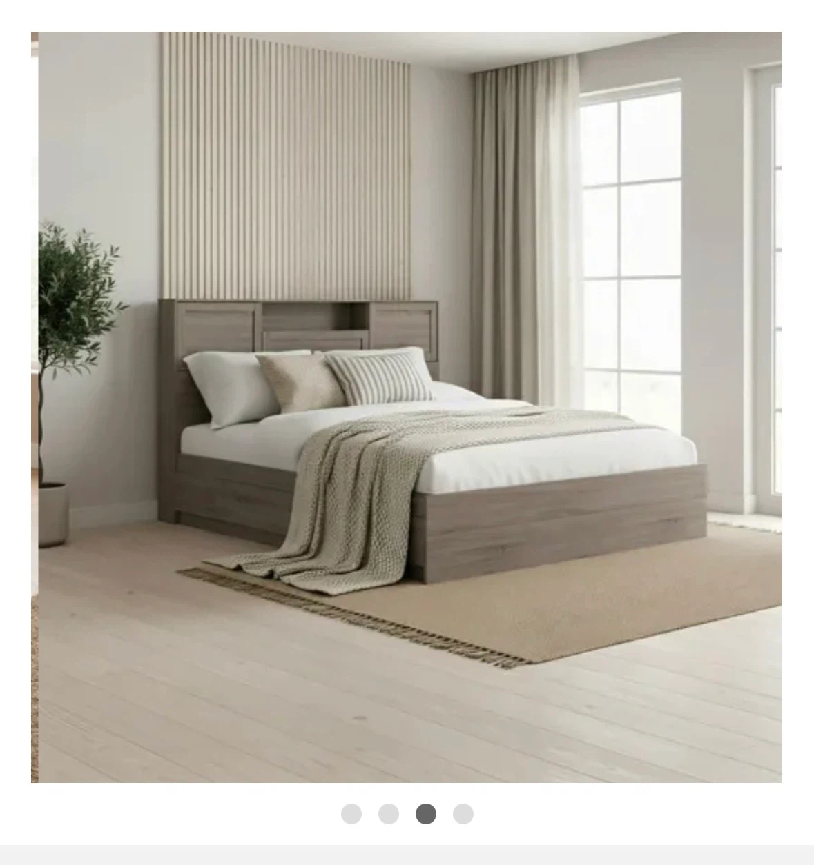 Queen Size Storage Bed with Headboard - photo 3
