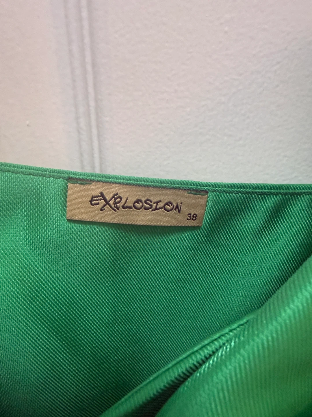 Explosion Green Satin Bow Dress - photo 2