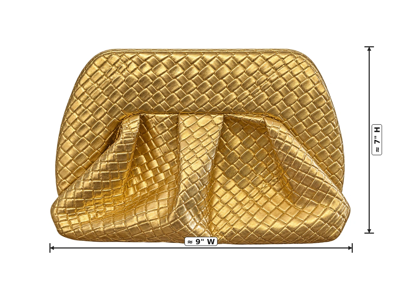 Gold Woven Clutch Bag