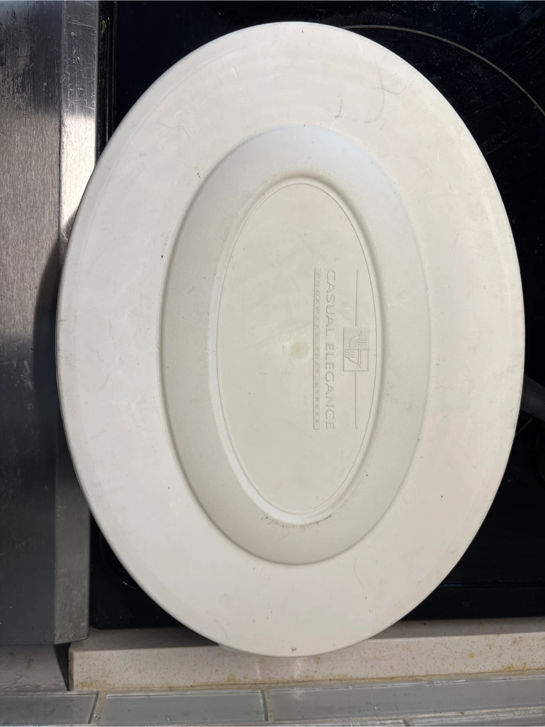 Casual Elegance Oval Serving Dish with Lid