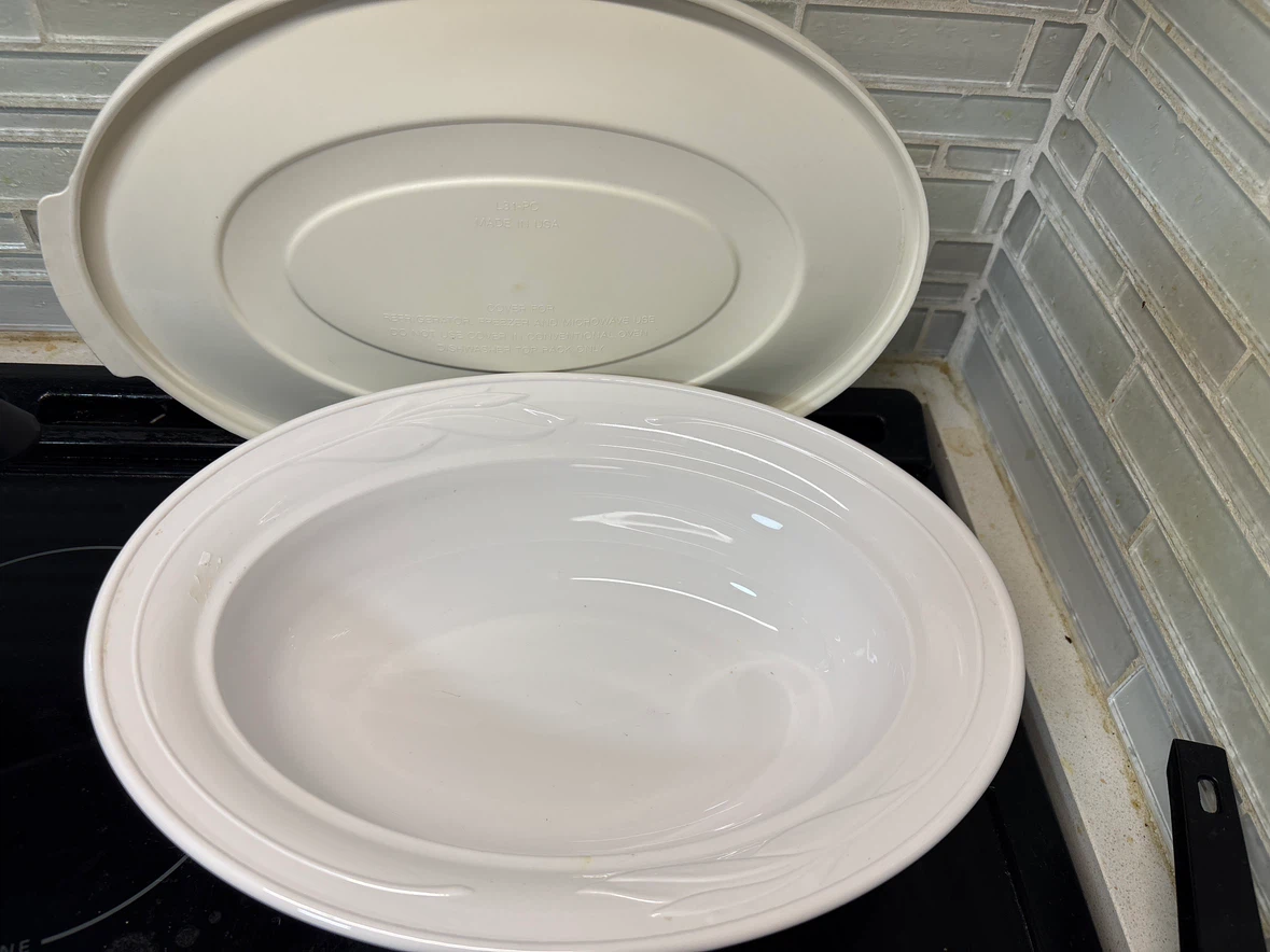 Casual Elegance Oval Serving Dish with Lid - photo 2