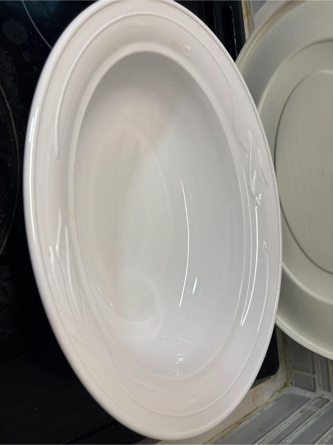 Casual Elegance Oval Serving Dish with Lid - photo 3
