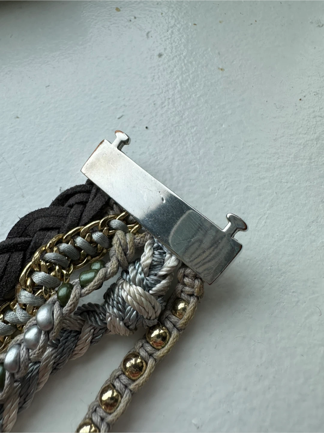 Magnetic woven and beaded bracelet - photo 4