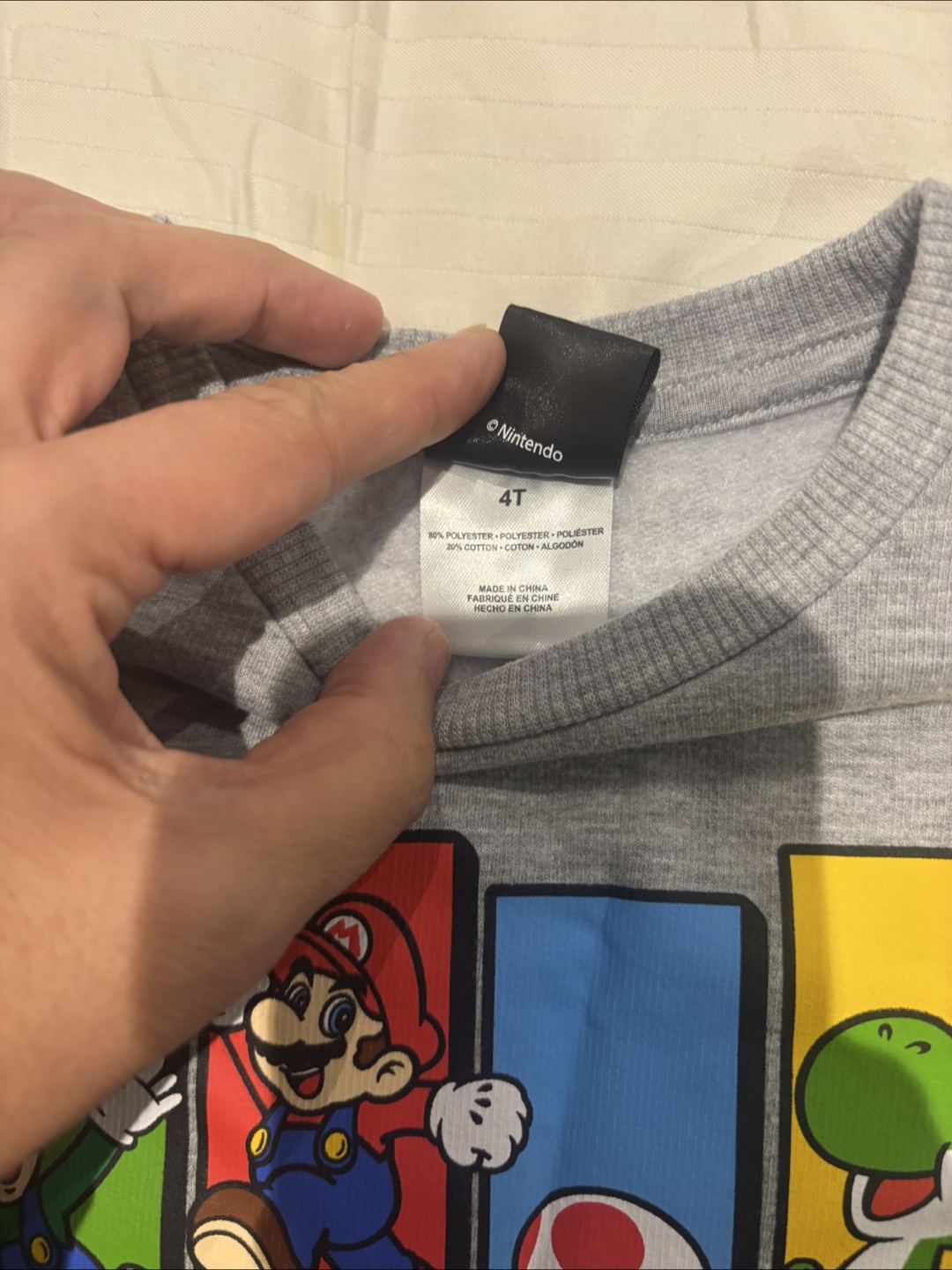 Super Mario 4t Grey Crewneck Sweater - photo 3