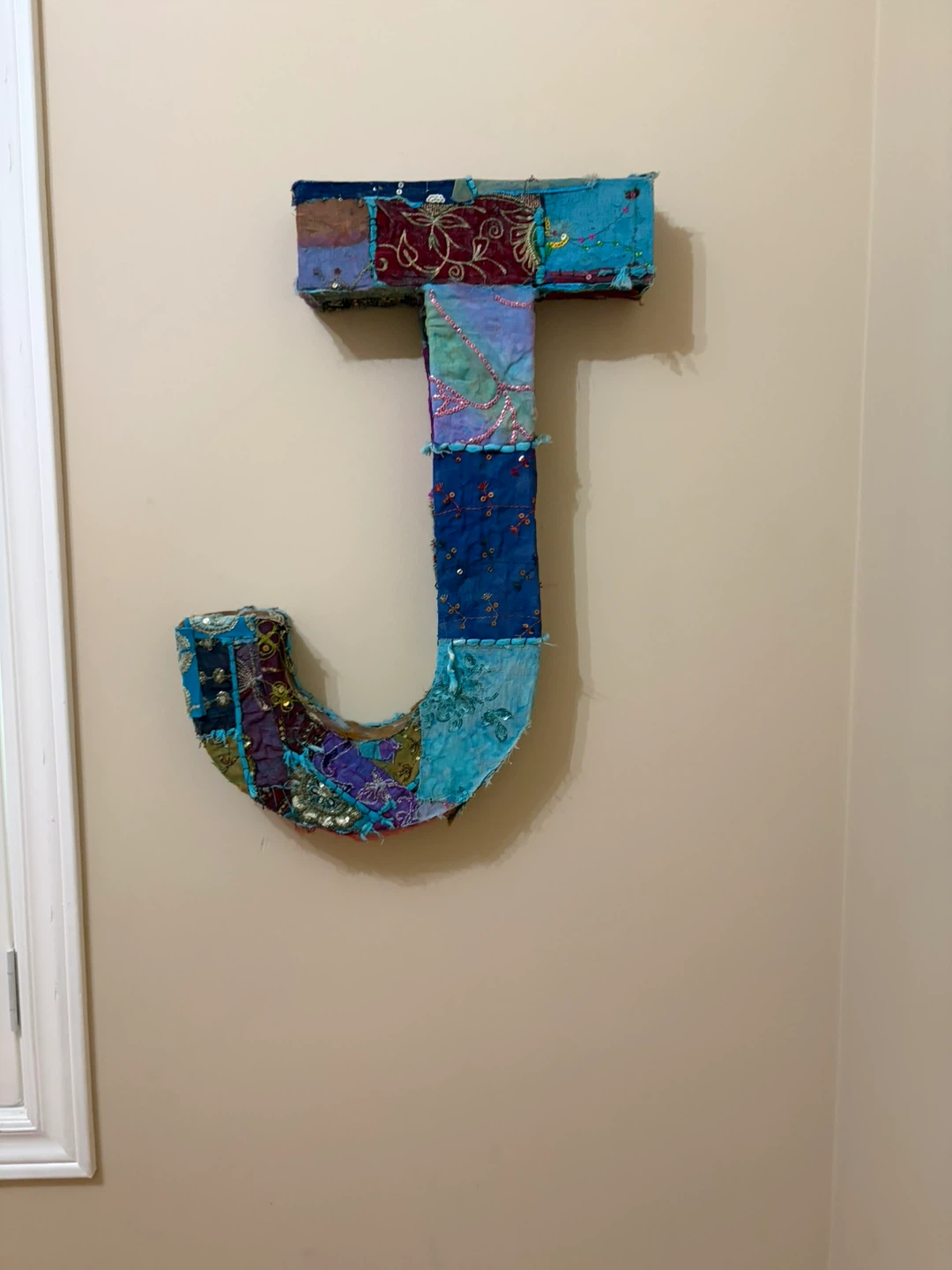 Decorative Fabric Letter J