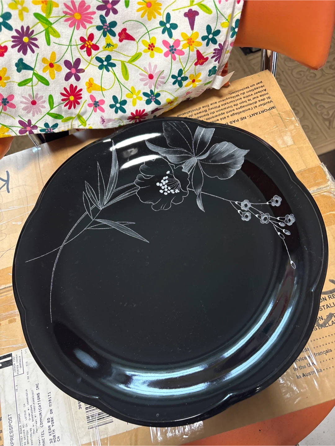 Mikasa Rondo Moonlight Black Dinner Plate