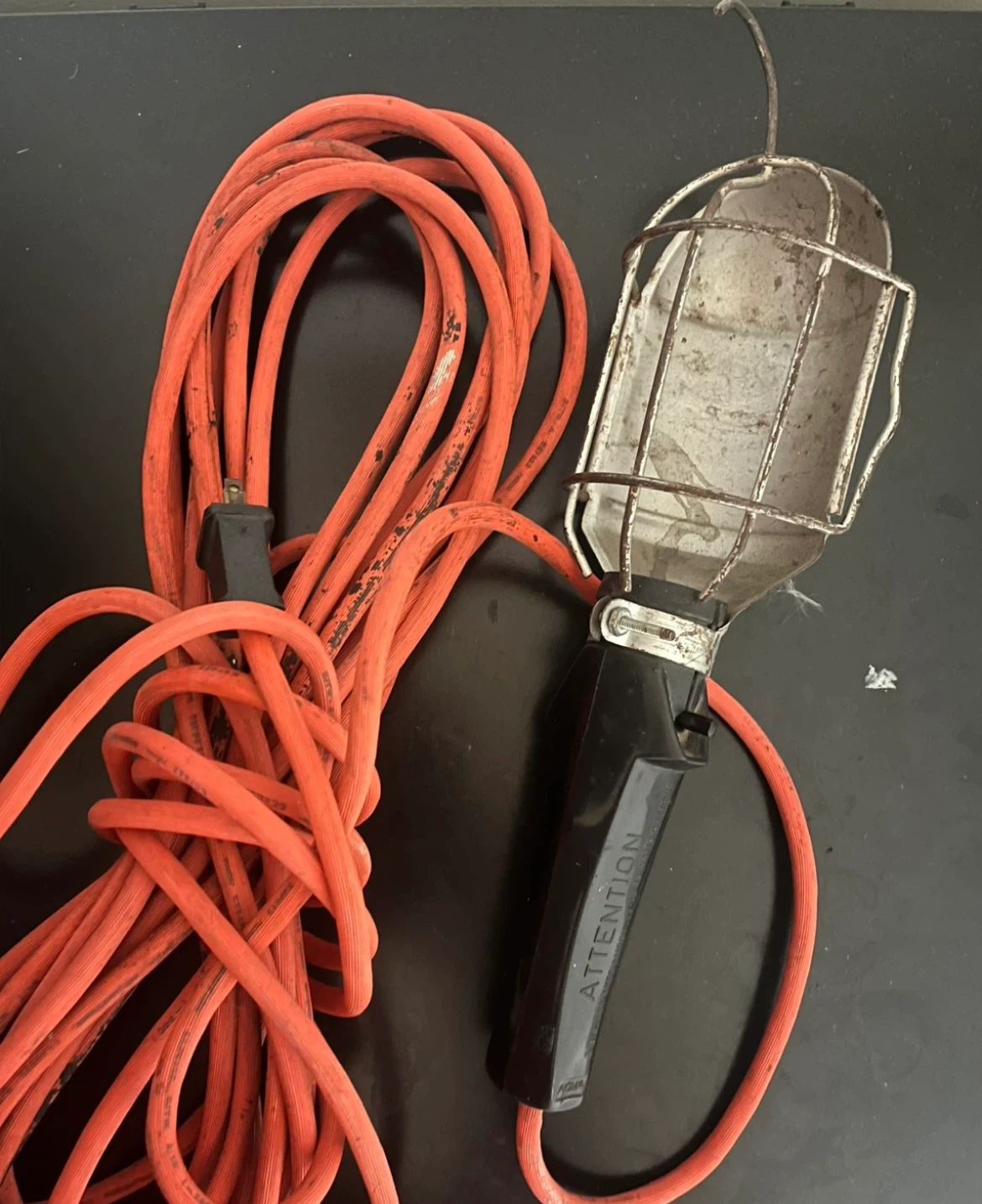 Work Light with Orange Extension Cord