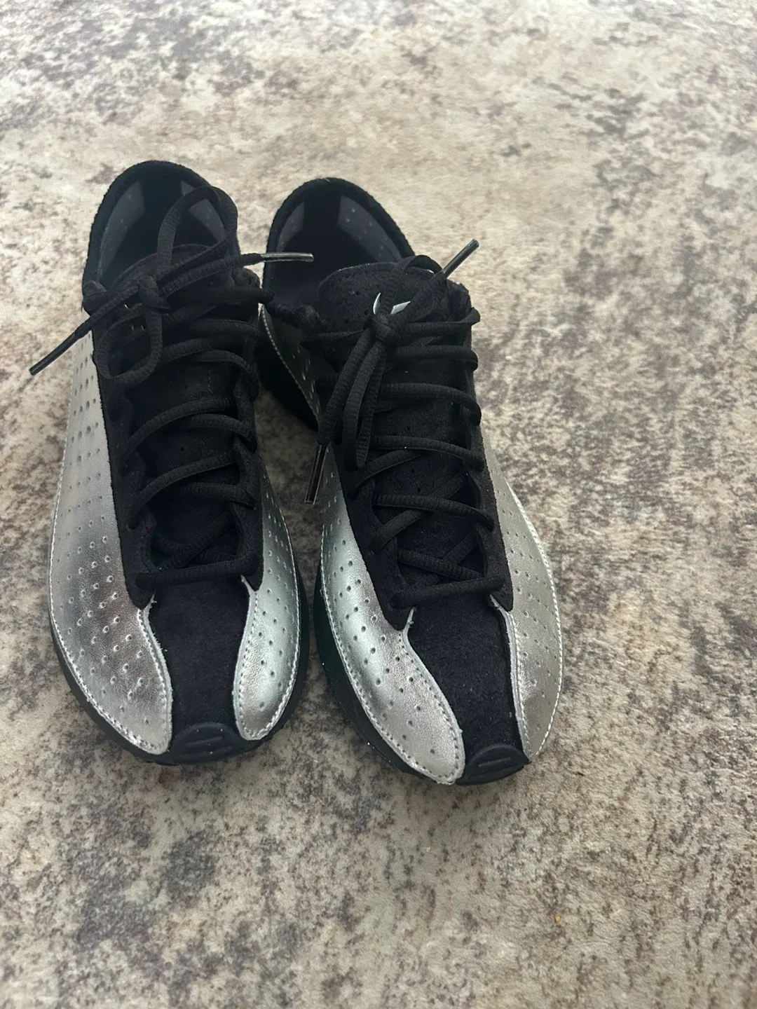 Nike Black and Silver Sneakers