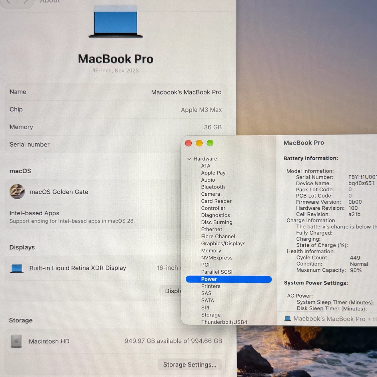 M3 Max / 36GB RAM / 1TB SSD / Macbook Pro 16" - *AppleCare+* - photo 4