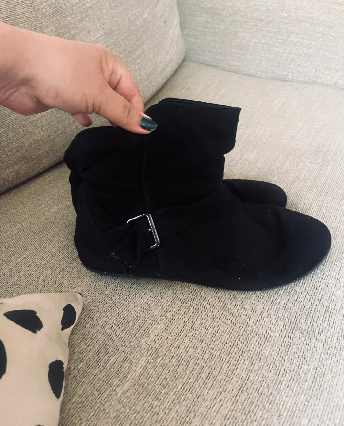 Black Suede Ankle Boots size 11