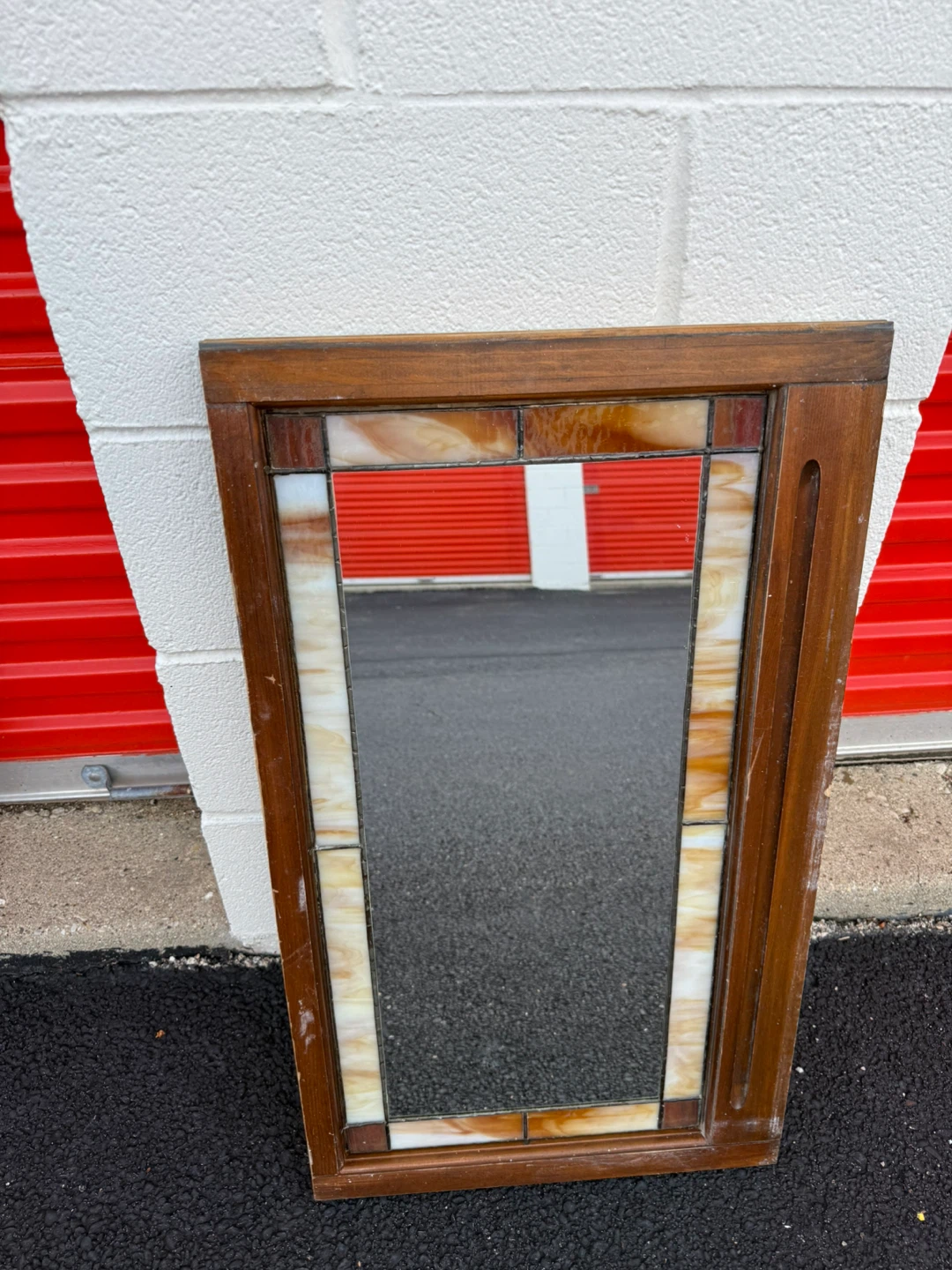 Vintage Leaded Stained Glass Window Architectural Salvage - photo 3