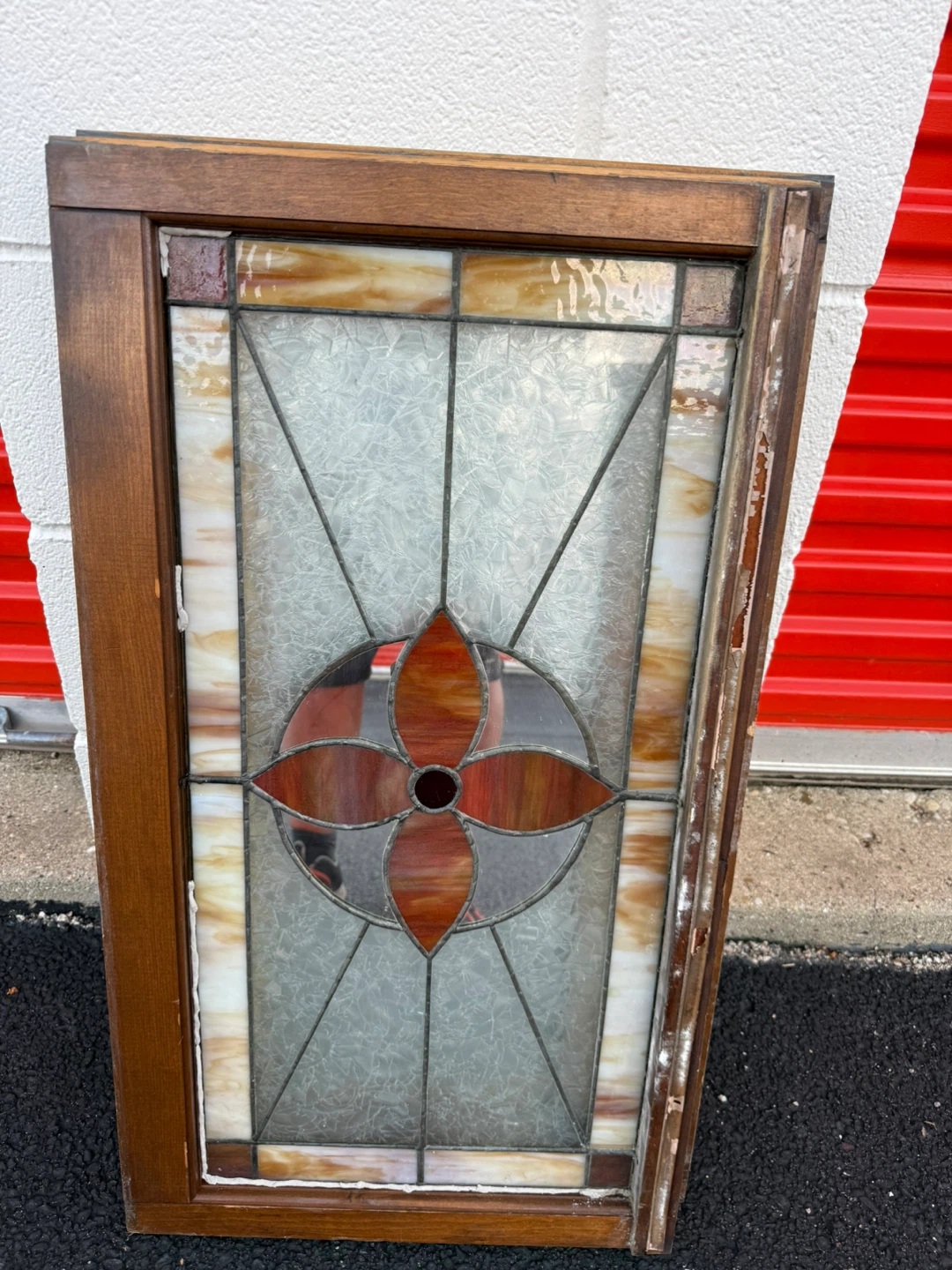Vintage Leaded Stained Glass Window Architectural Salvage - photo 5