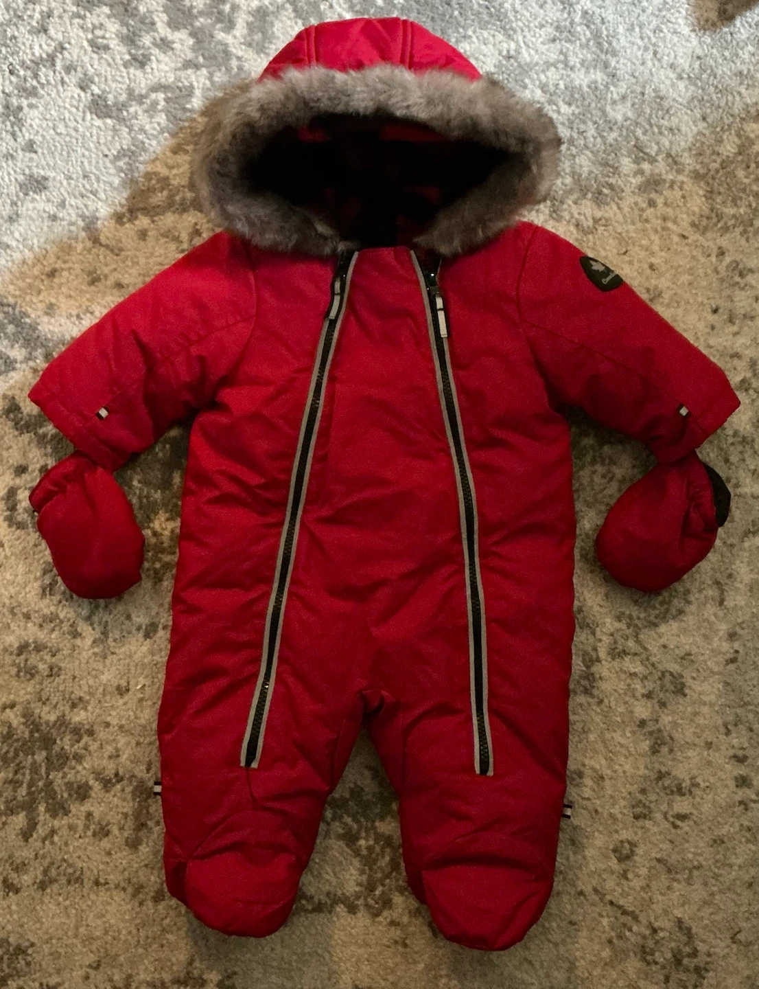 Canadiana Infant Red Winter Snowsuit Bunting