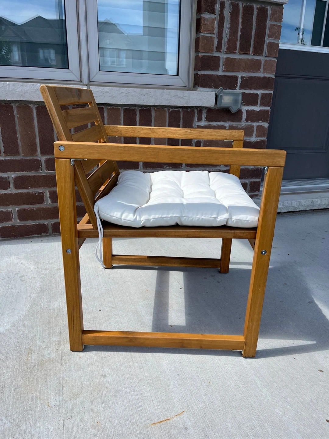 IKEA Chair with White Cushion - photo 2