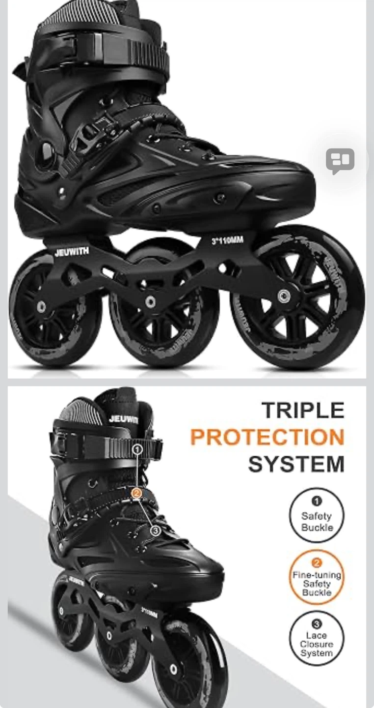 JEUWITH Inline Skates Black