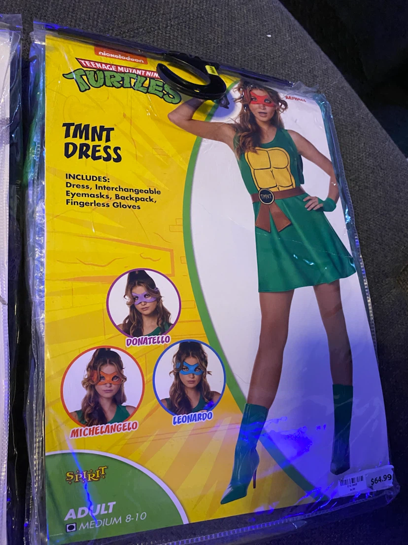 Spirit Halloween Frankensteins Monster and TMNT Costumes