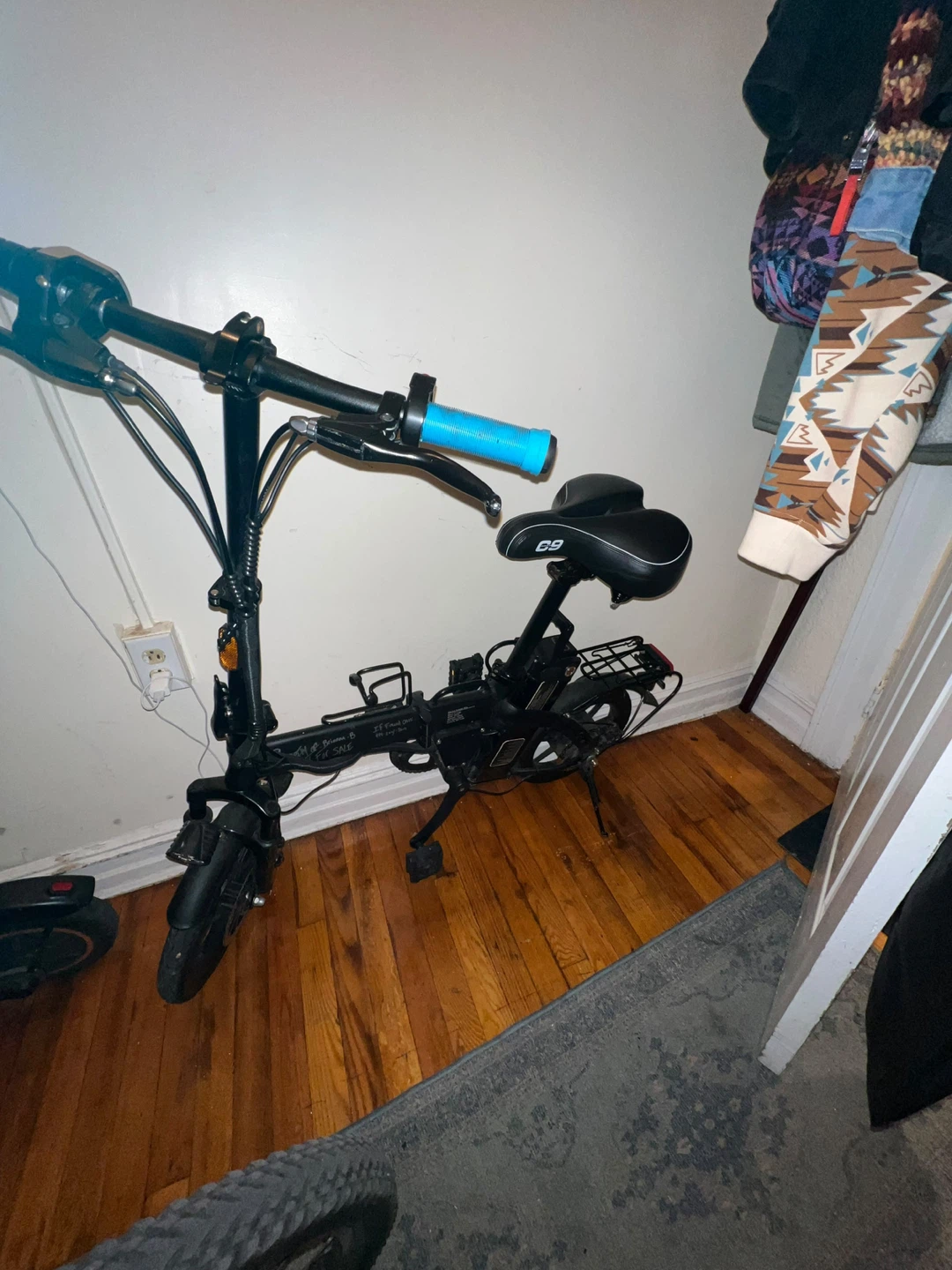 Black Folding Electric Bicycle