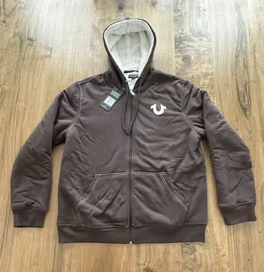 True Religion Sherpa-Lined Zip Hoodie