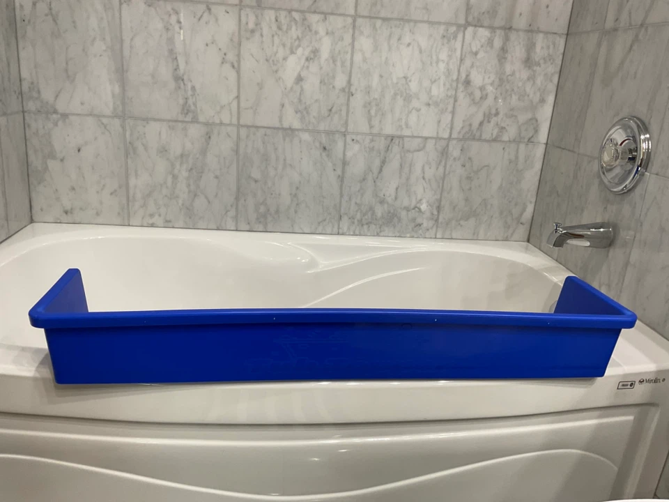 Tub Topper Bathtub Splash Guard & Play Shelf- Blue - photo 2