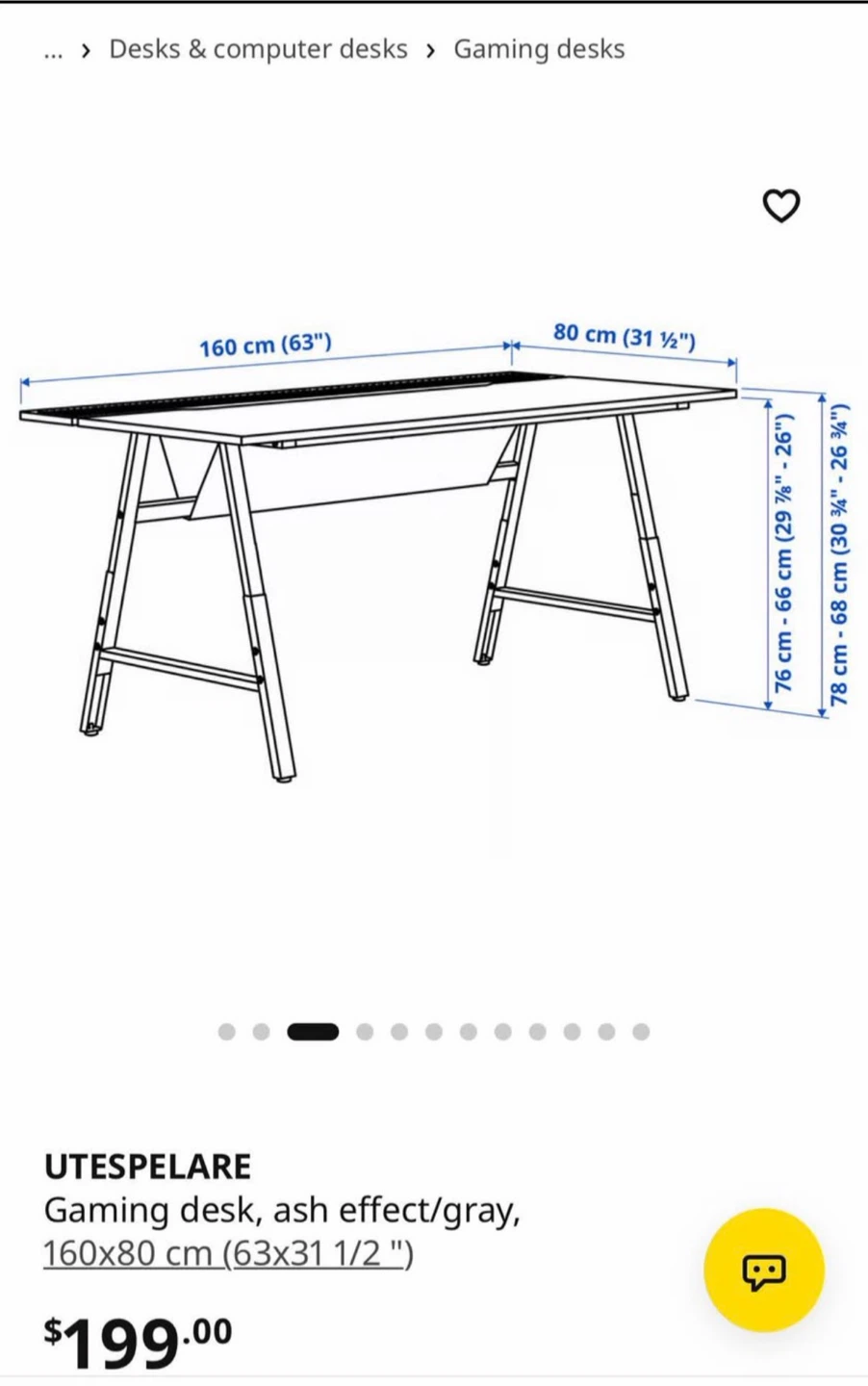 IKEA UTESPELARE Gaming Desk - photo 4