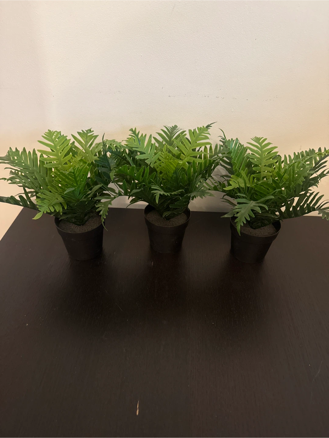 3 IKEA Artificial Potted Ferns