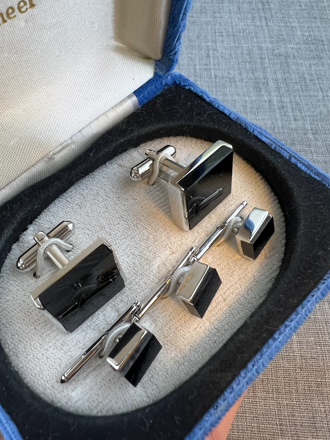 Vintage Pioneer Black Onyx Cufflink & Tuxedo Stud Set - photo 3