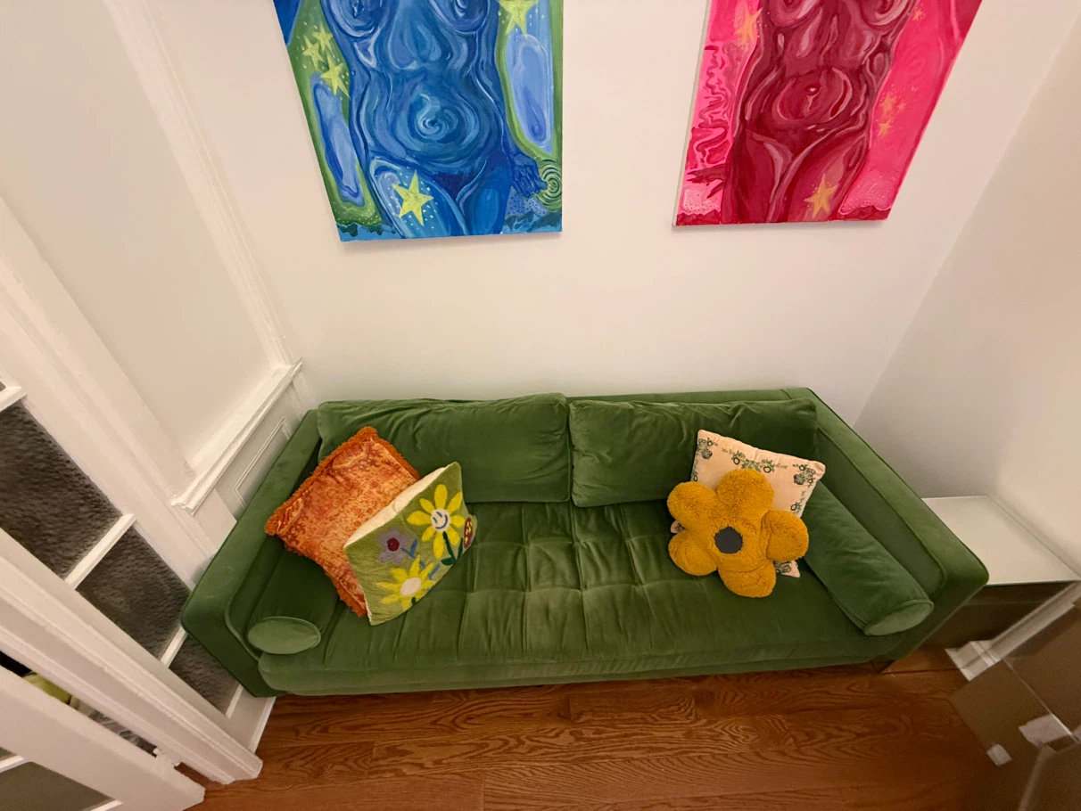 Article Green Velvet Sofa - photo 2