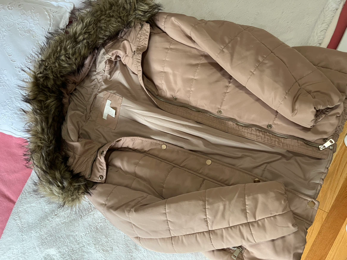 H&M Puffer Jacket with Faux Fur Hood - photo 2