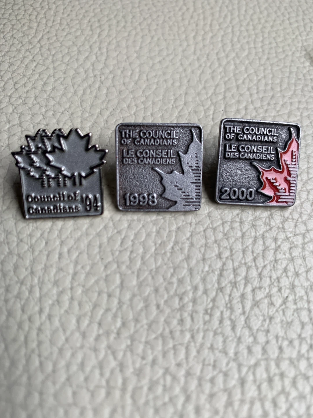 Set of 3 Council of Canadians Pins