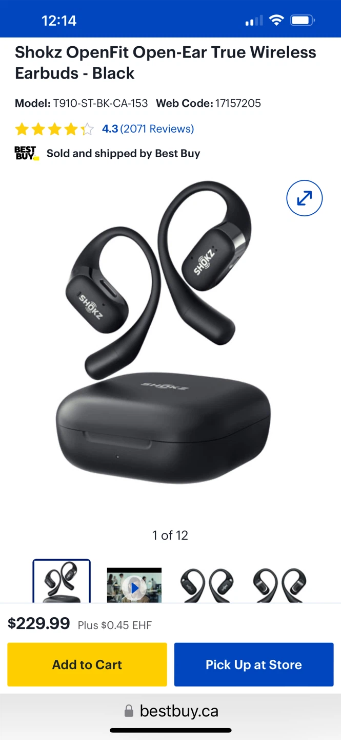 Shokz OpenFit Open-Ear True Bluetooth Headphones Sealed Box