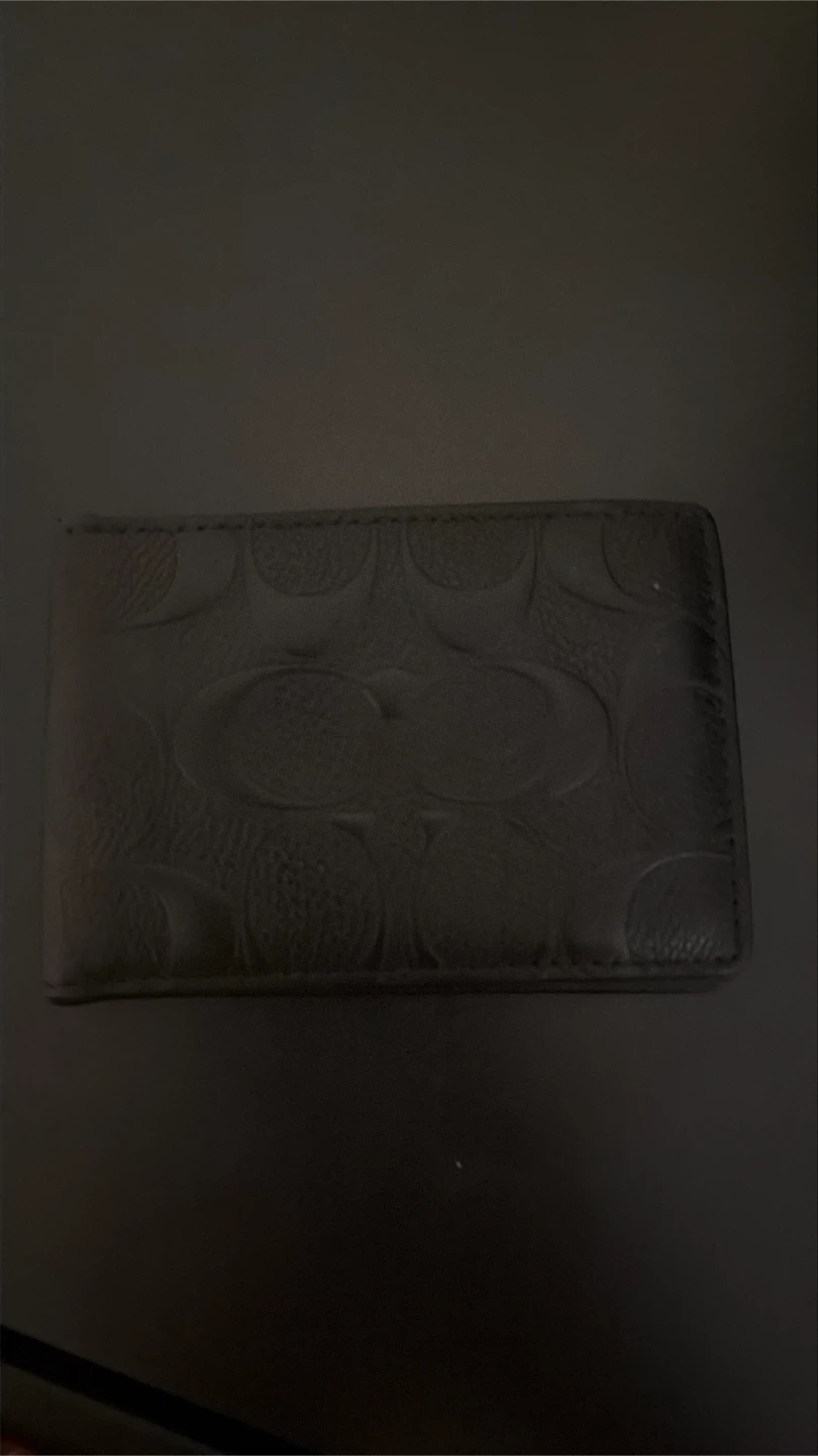 Coach Signature Embossed Leather Card Case