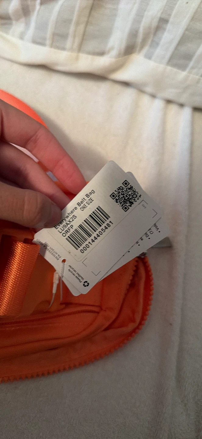 Lululemon belt bag 1L orange frappe tags on - photo 3