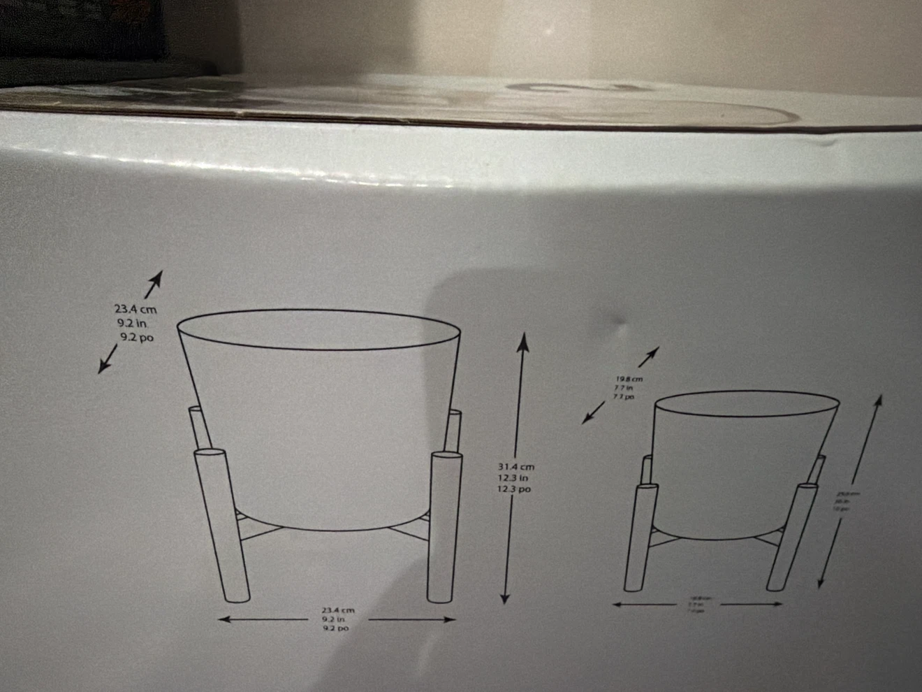 Inside Outside Garden Ceramic Planters with Bamboo Stands - photo 3