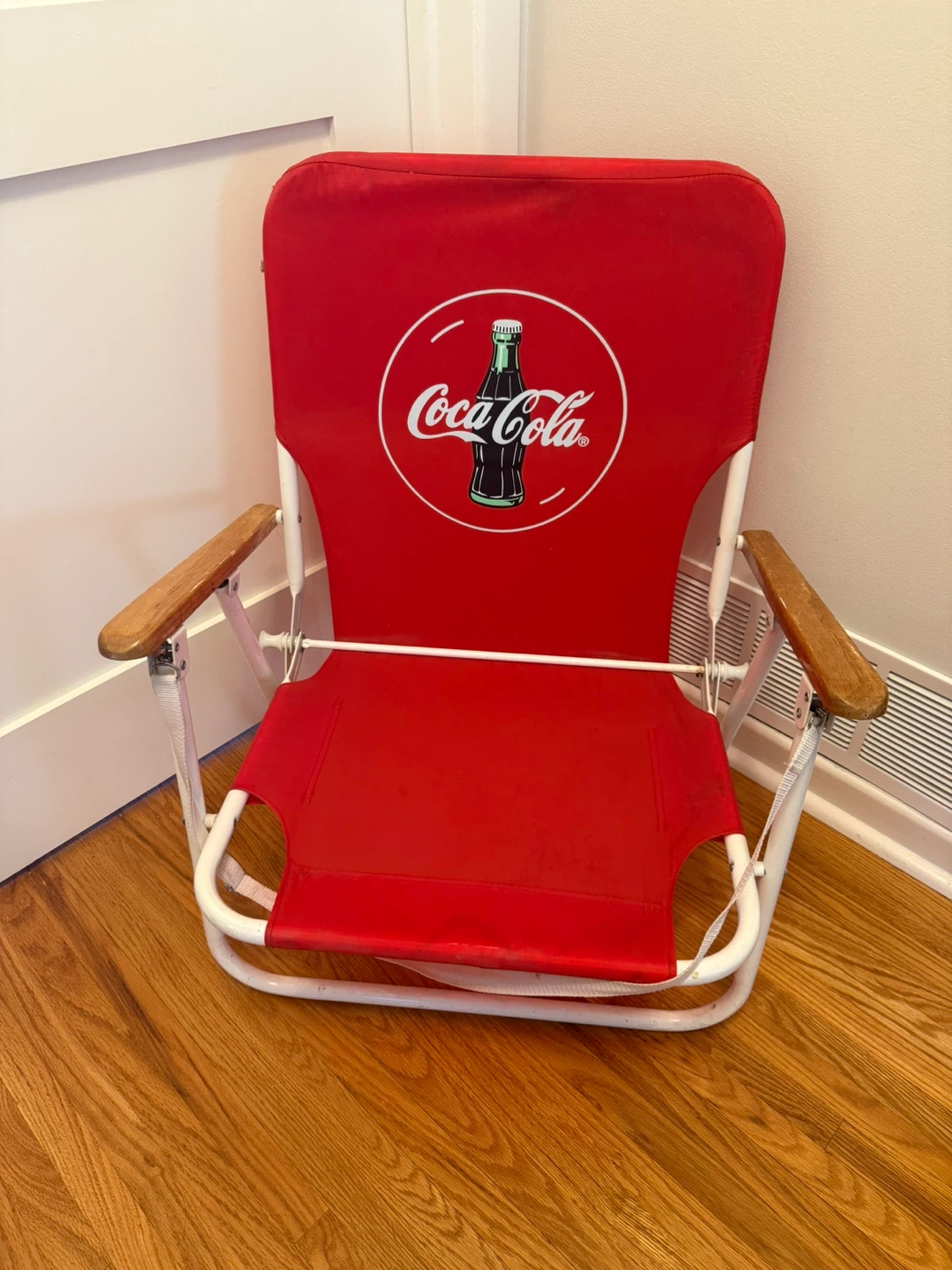 Coca-Cola branded folding beach chair