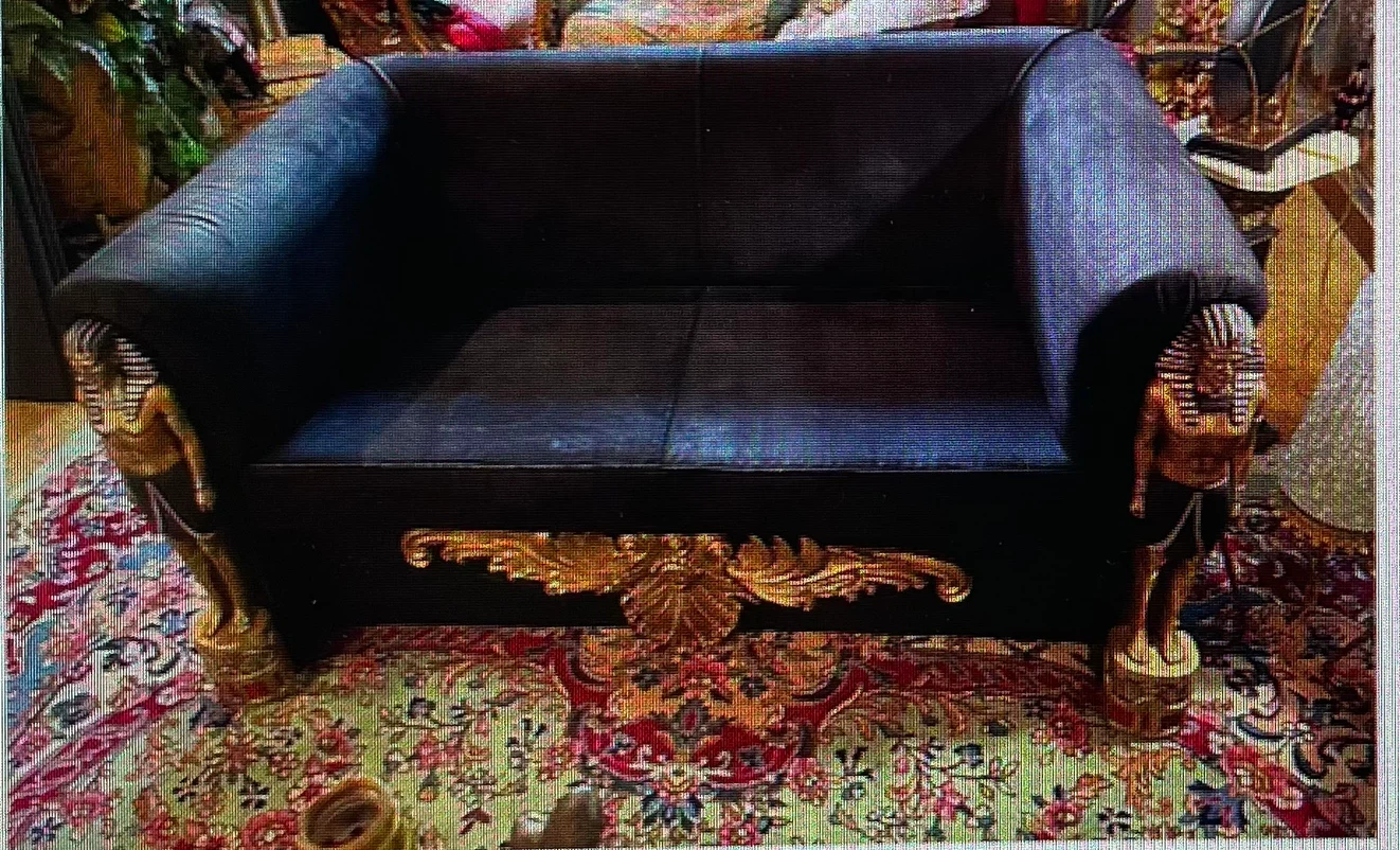 Egyptian Style Two-Seater Sofa