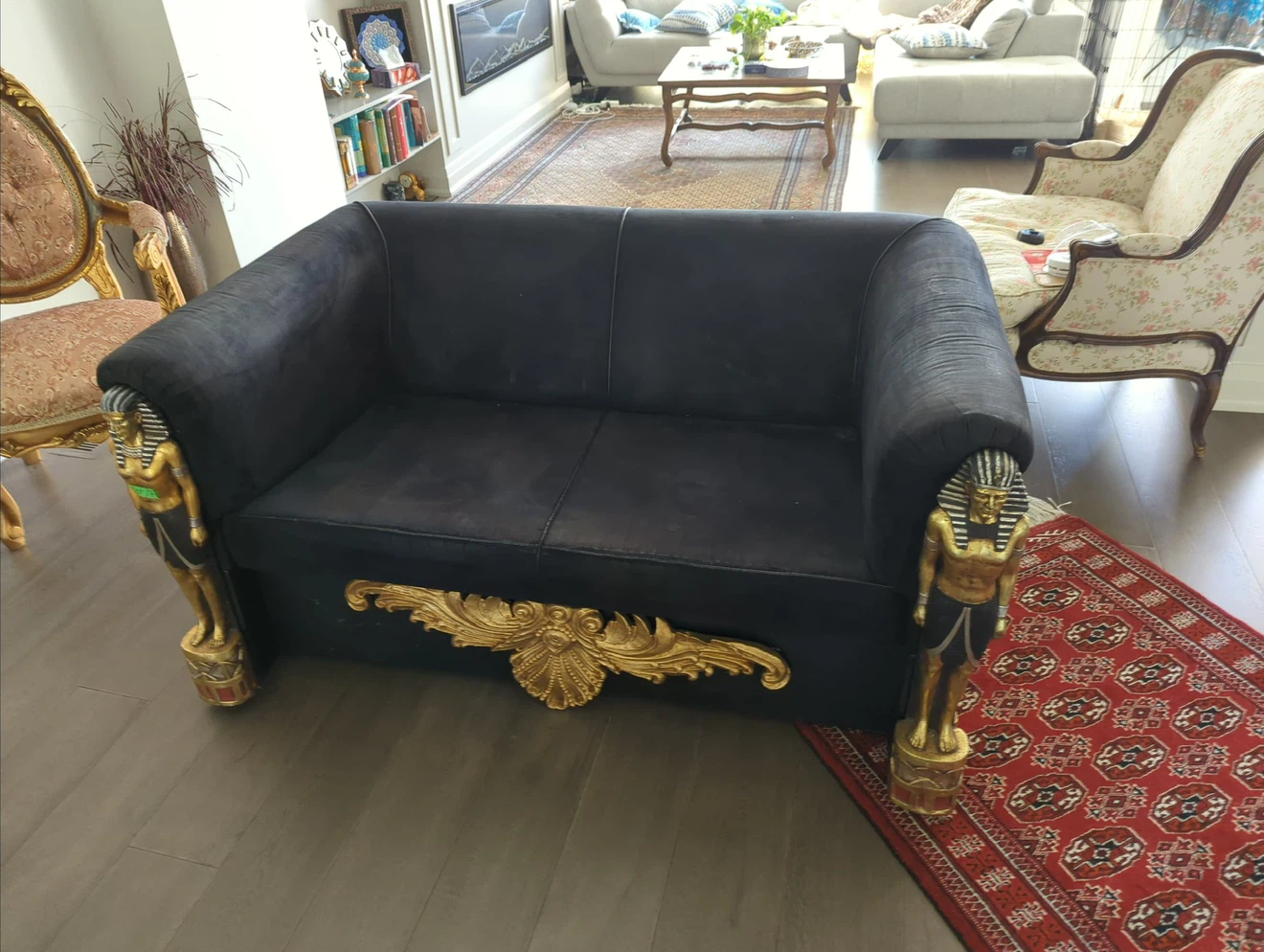 Egyptian Style Two-Seater Sofa - photo 2