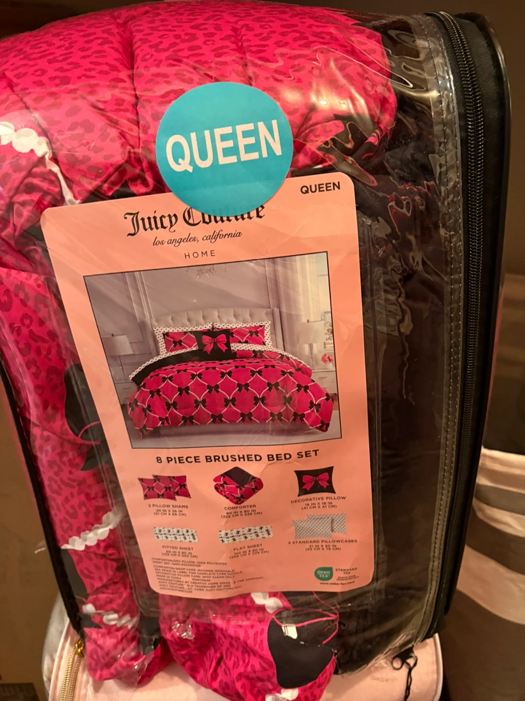 Juicy Couture Queen 8-Piece Brushed Bed Set