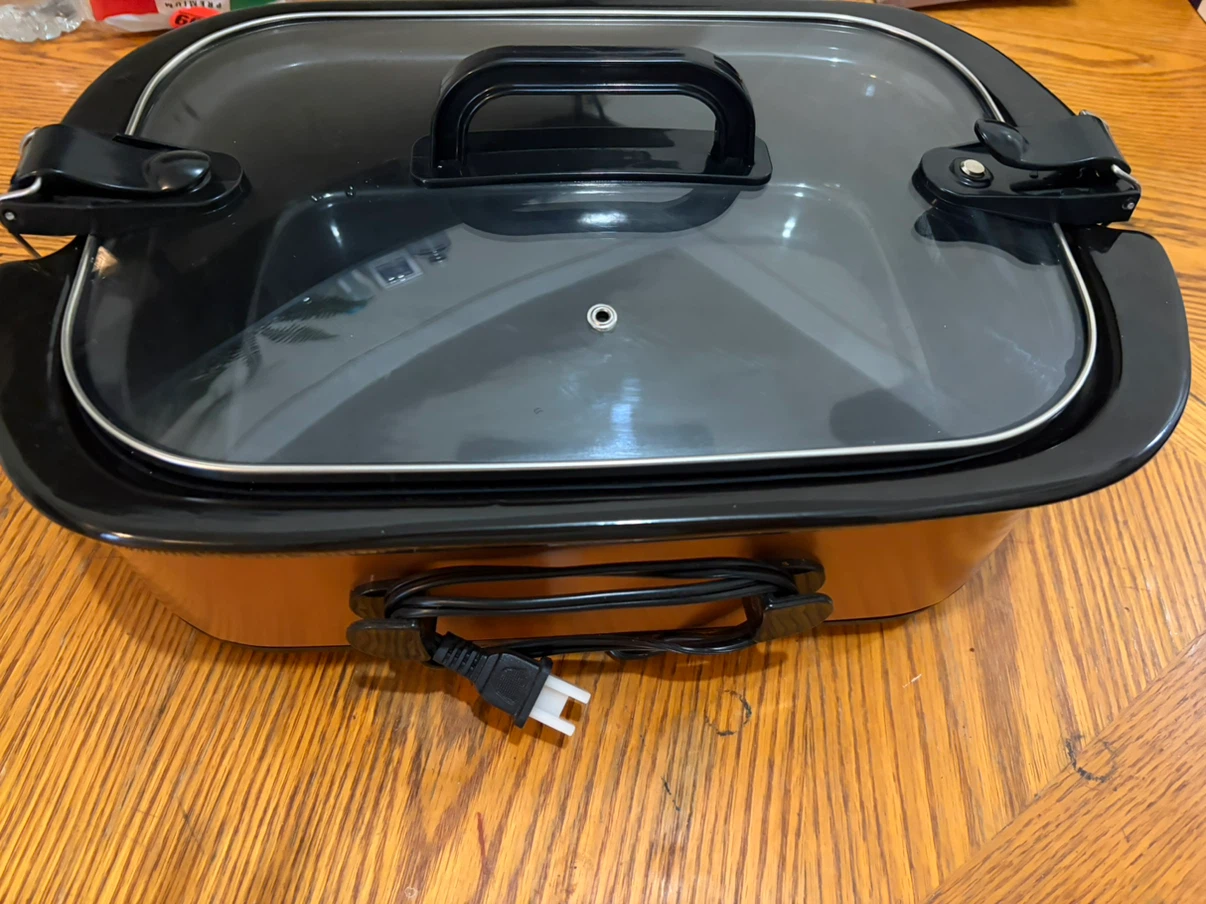 Copper Rectangular Electric Skillet