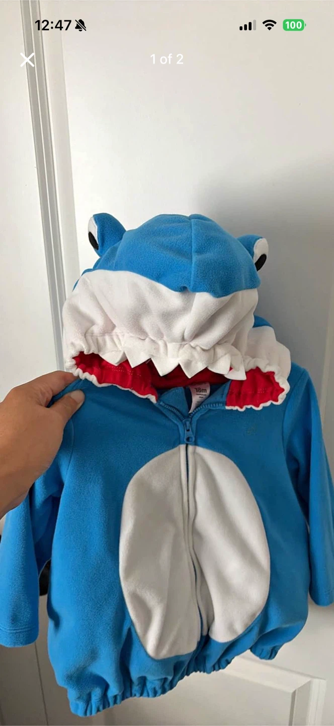Carter's Shark Fleece Costume 18M