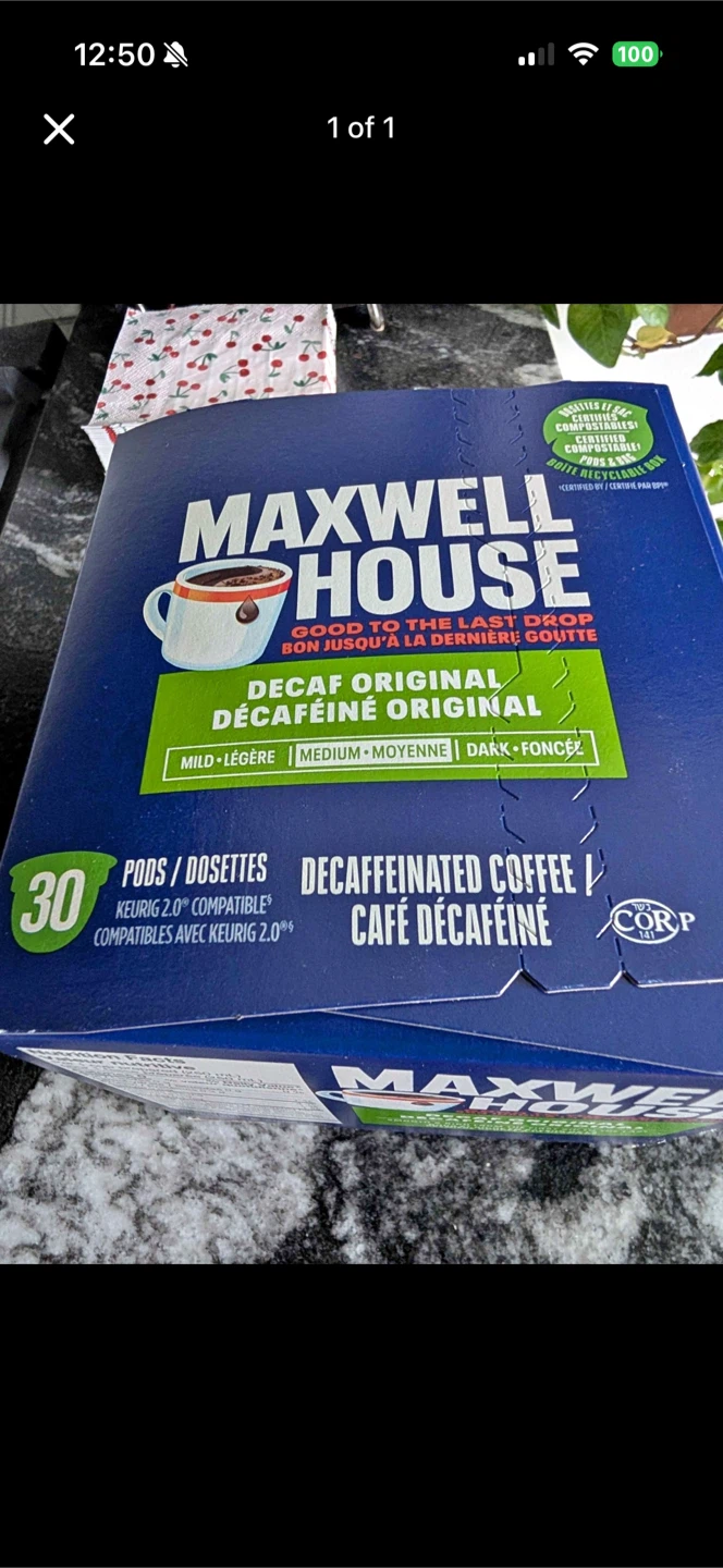 Maxwell House Decaf Original Coffee Pods 30 Count