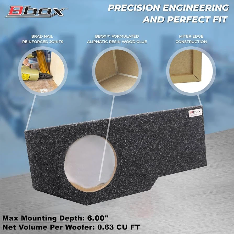 Bbox Single 10 Inch Subwoofer Sealed Enclosure for Ram - new - photo 4