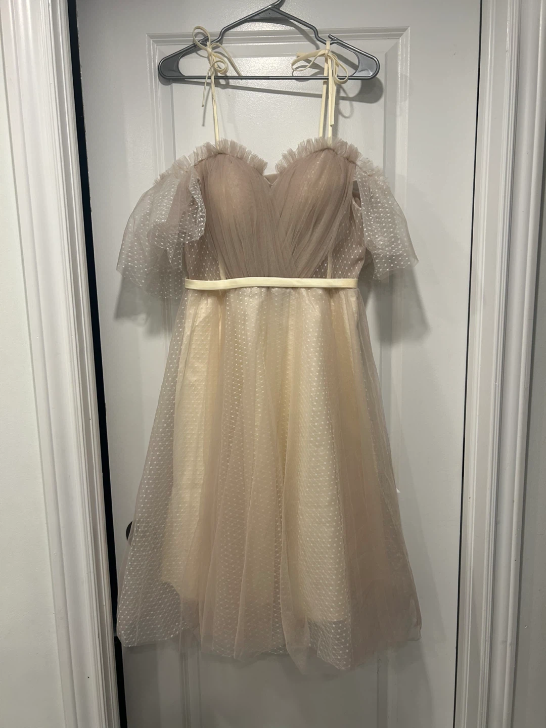 Champagne Tulle Corset Dress