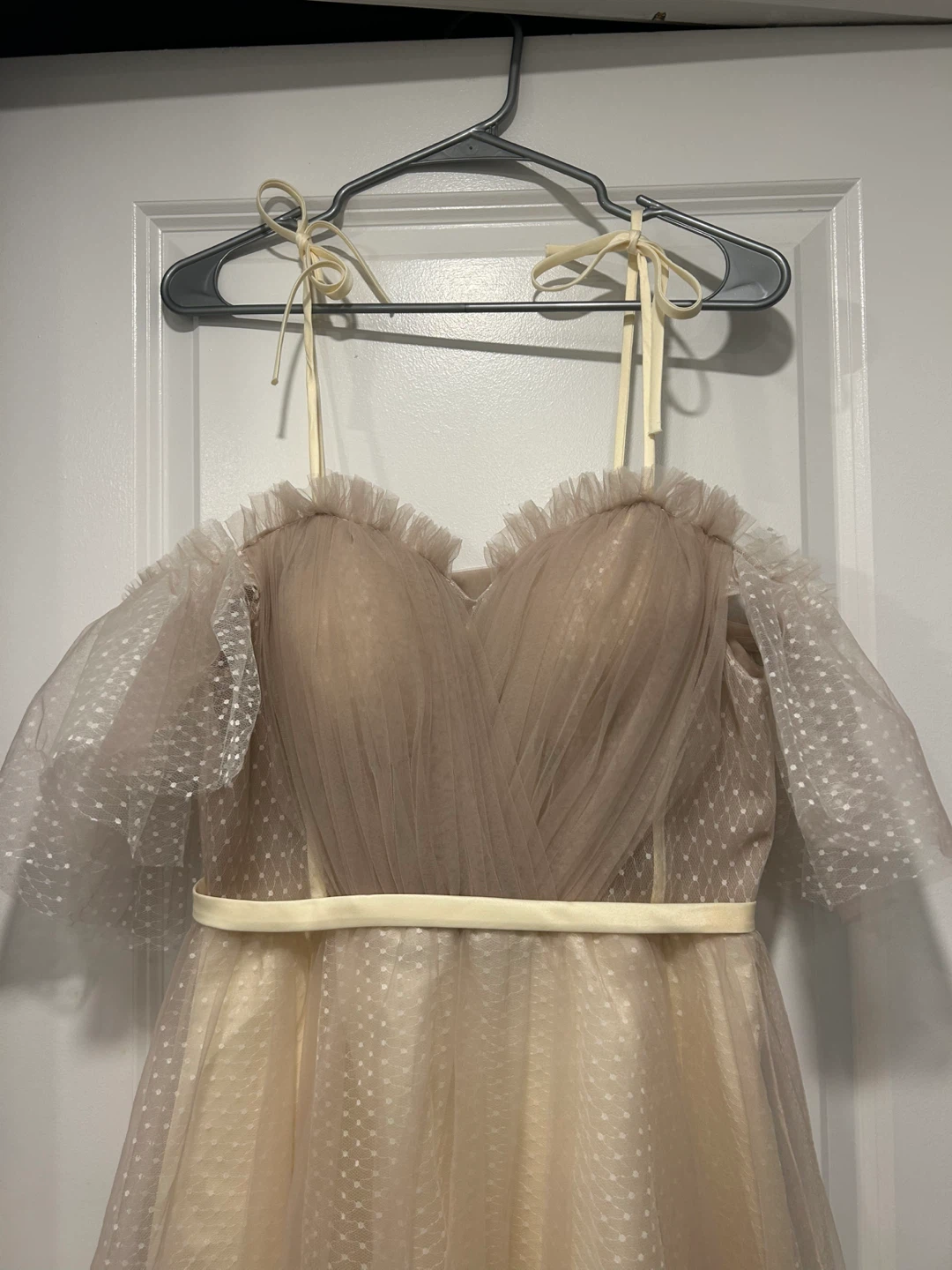 Champagne Tulle Corset Dress - photo 2