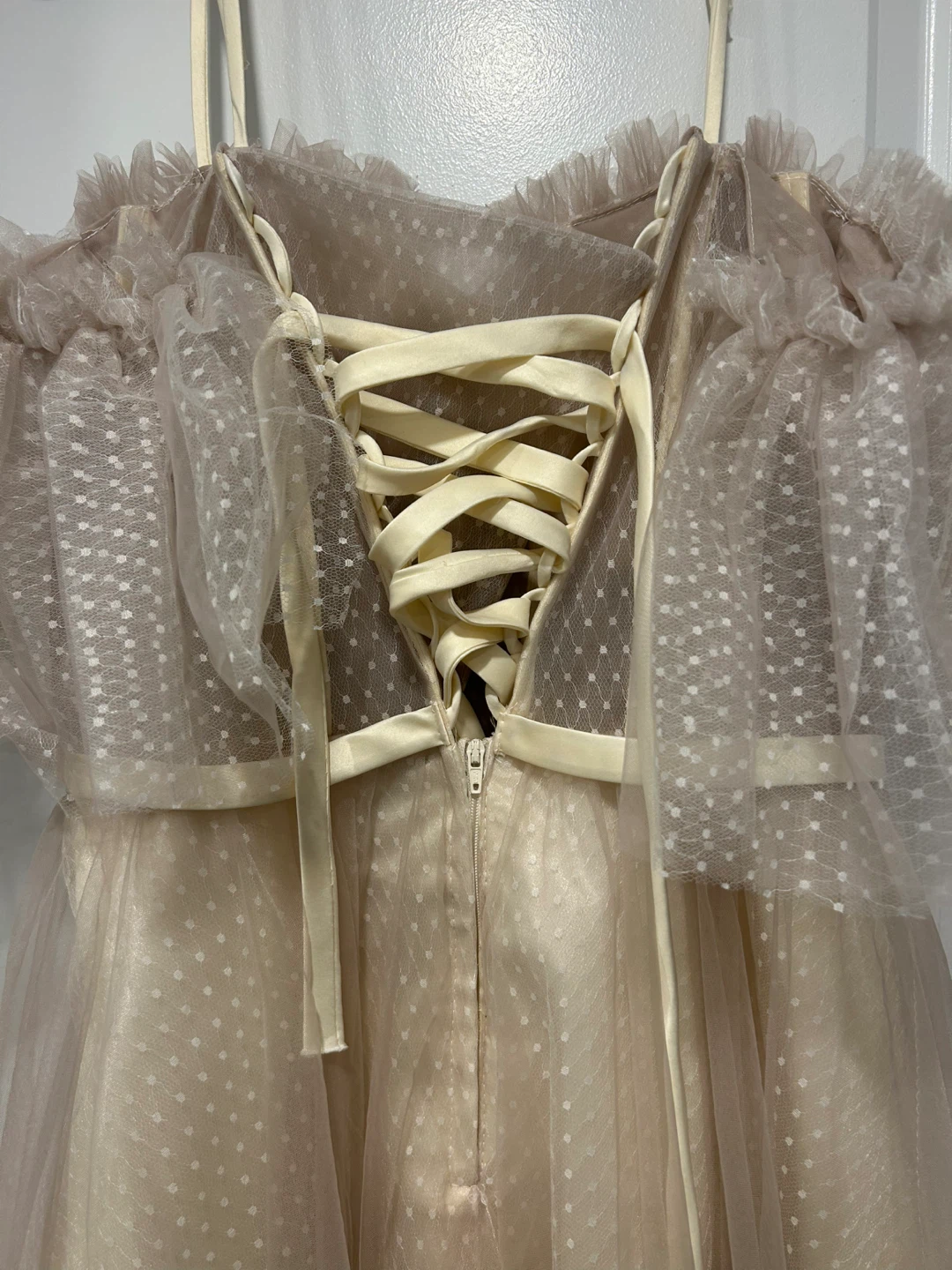 Champagne Tulle Corset Dress - photo 3