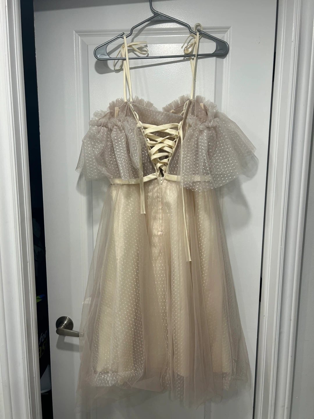 Champagne Tulle Corset Dress - photo 4