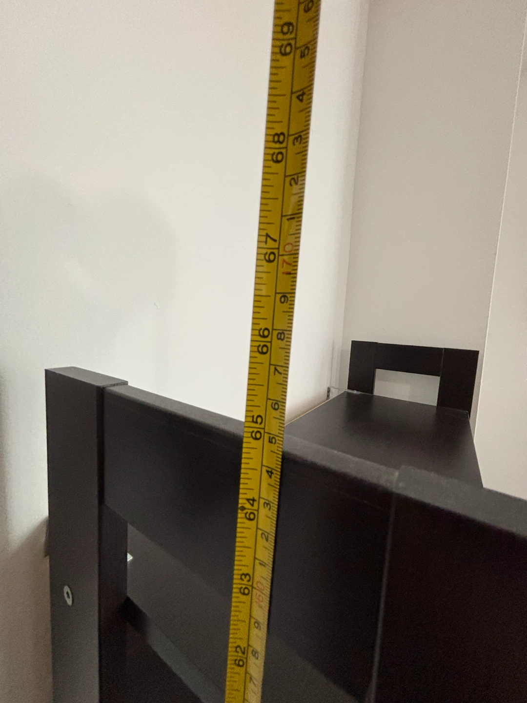X 2 Dark Brown Wooden Bookshelf - photo 2
