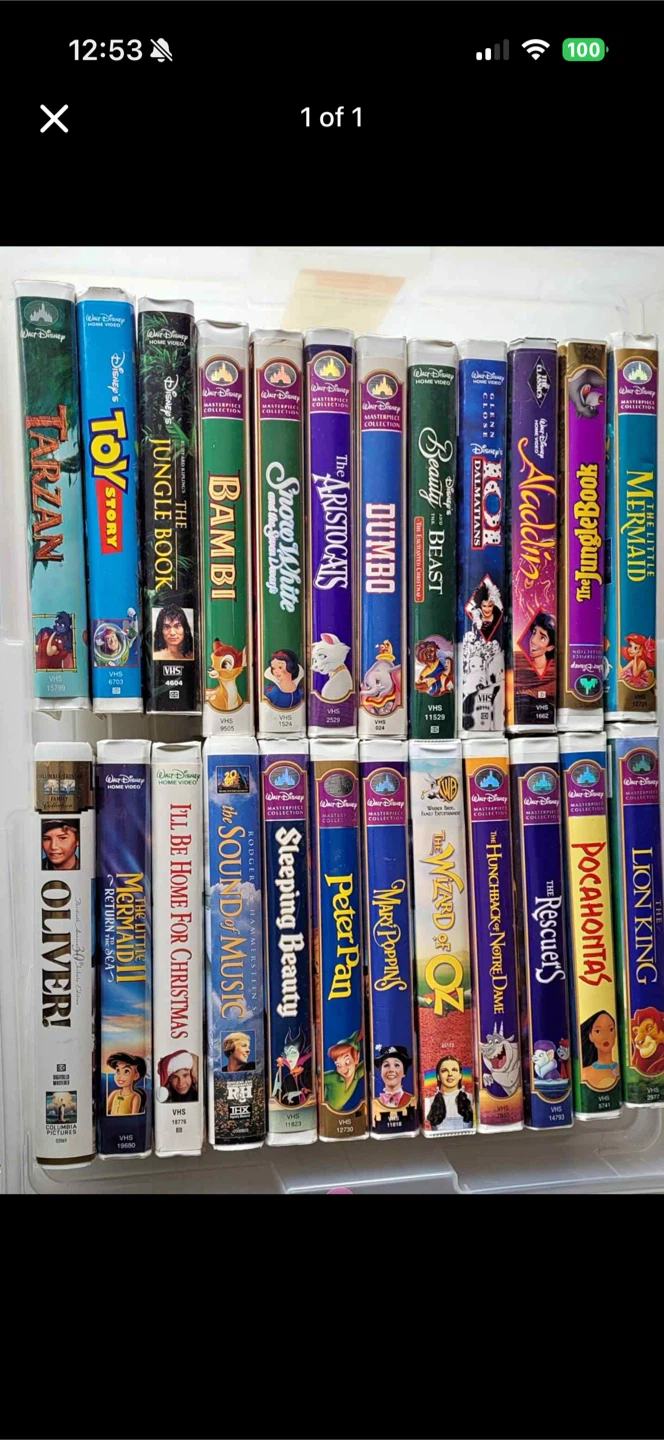Collection of 29 Disney and Classic Animated VHS Tapes