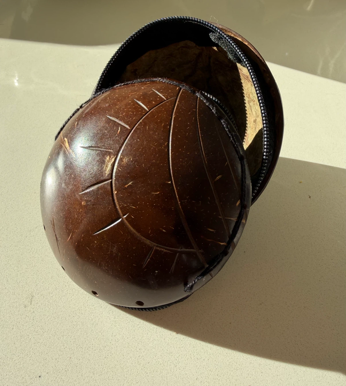 Coconut Shell Zippered Case for coins - photo 3