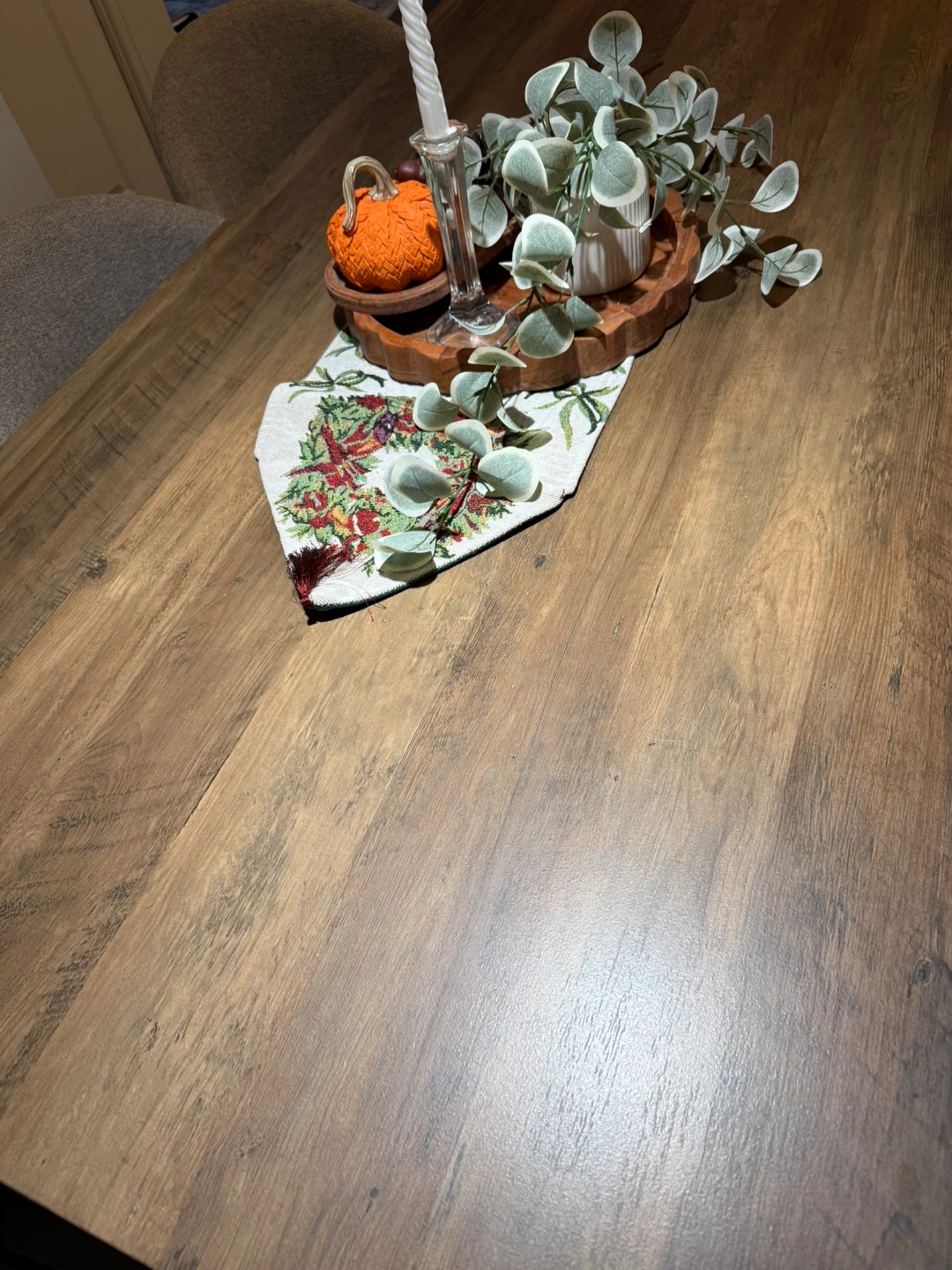 Dining table set with 4 upholstered chairs - photo 3